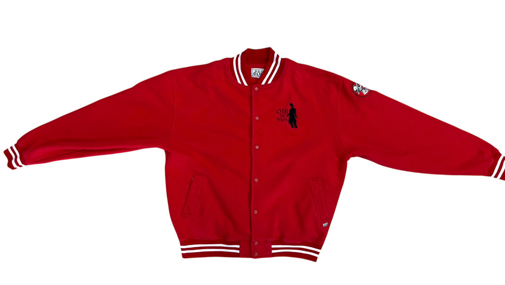 Pro Club mens baseball Varsity college letterman fleece jacket red 3XL decorated